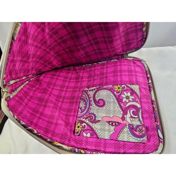 Vera Bradley Laptop Sleeve 13"-14" Pink Paisley Print Quilted Case - Pre-owned! - Picture 8 of 11